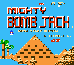 Mighty Bomb Jack title screenshot